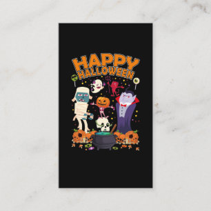 happy halloween Vampire Skeleton Pumpkin Ghost Visitkort