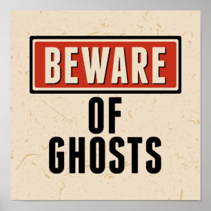 Happy halloween Var försiktig med Spöken Poster