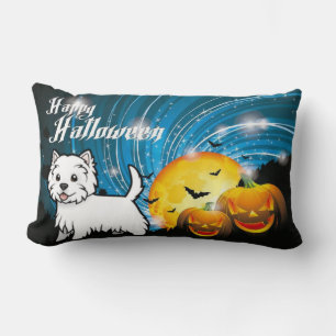 Happy halloween Väster Highland Terrier Lumbarkudde