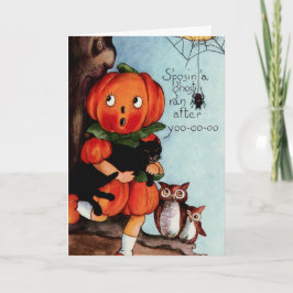 Happy halloween Vintage Illustration Kort