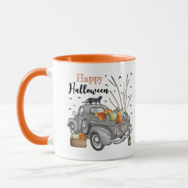 Happy halloween Vintage Lastbil Pumpkins Mugg
