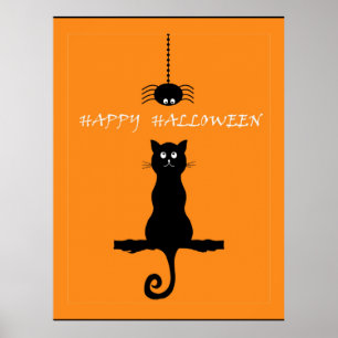 Happy halloween, vismisk design poster