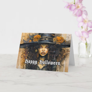 Happy halloween Voodoo Witch Illustration Kort