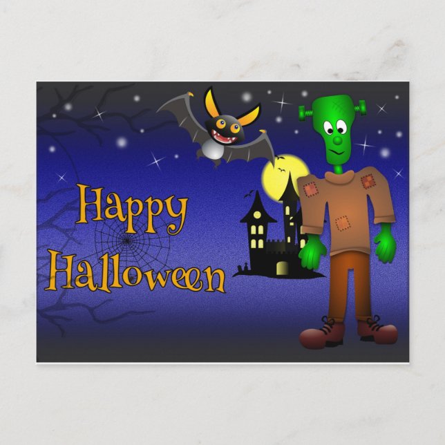 Happy halloween vykort (Framsida)