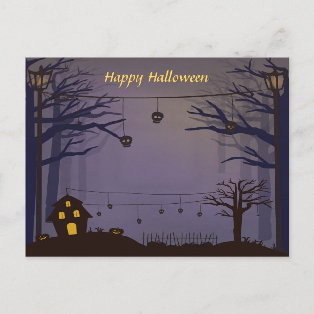 Happy halloween vykort (Framsida)