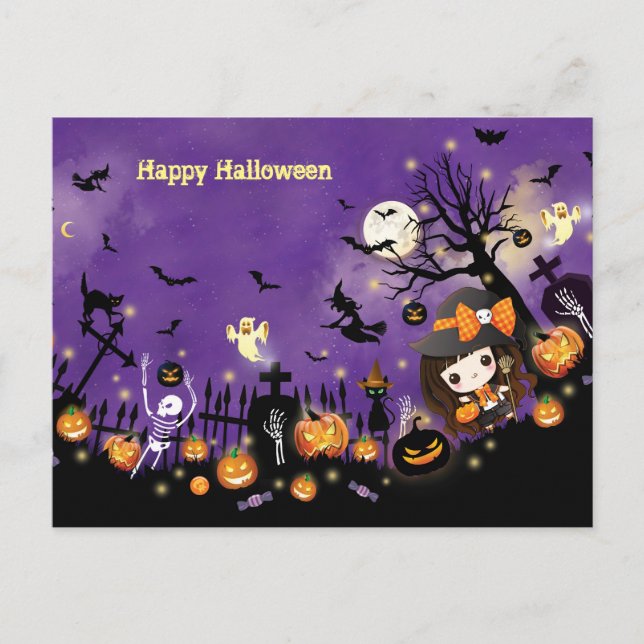 Happy halloween vykort (Framsida)
