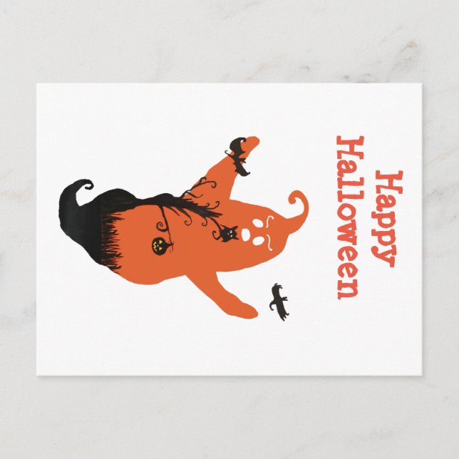 Happy halloween vykort (Framsida)