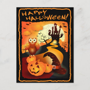 happy halloween! vykort