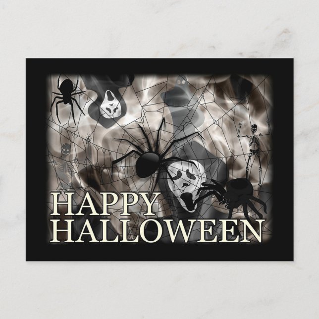 Happy halloween vykort (Framsida)