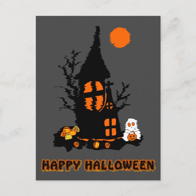 Happy halloween vykort (Framsida)