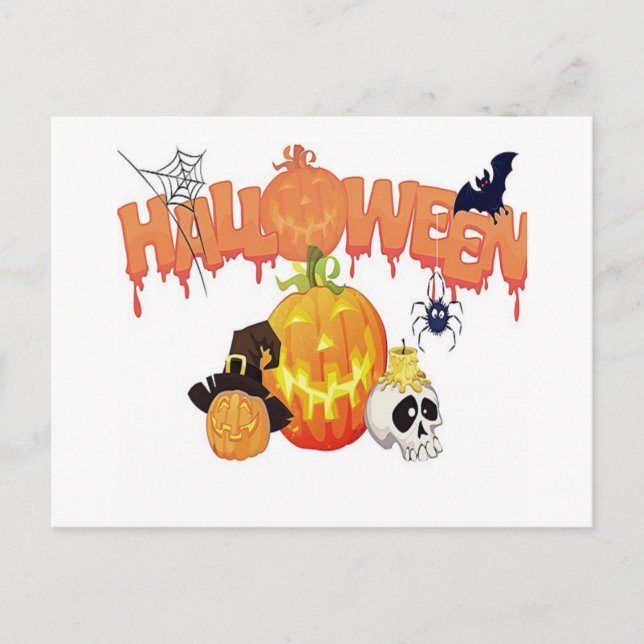 Happy halloween vykort (Framsida)