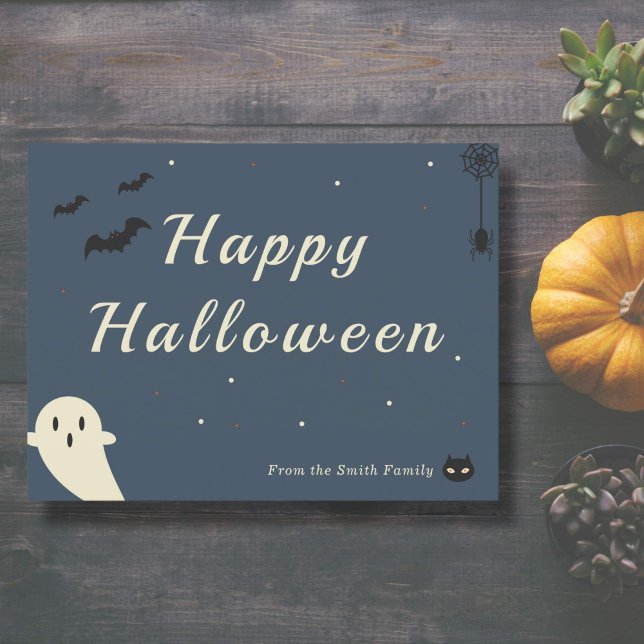 Happy halloween vykort (Happy Halloween Postcard)