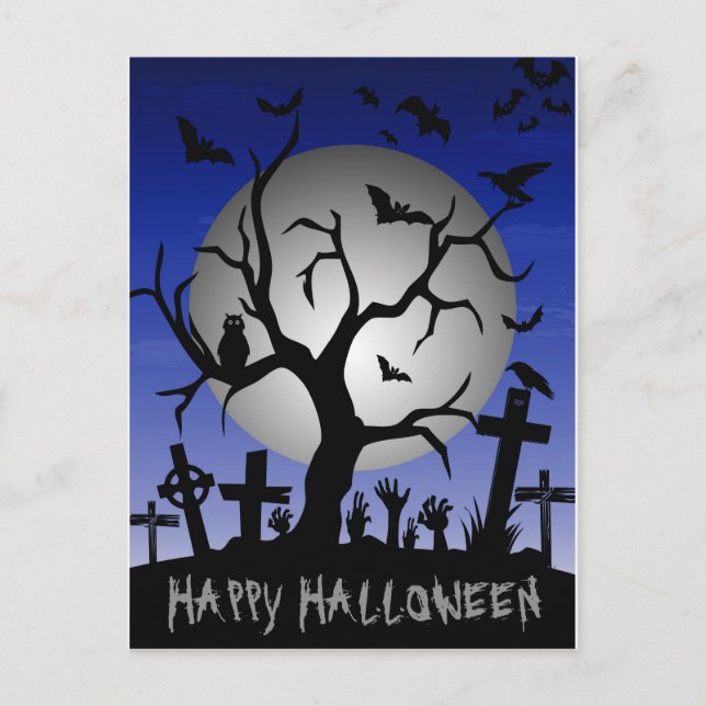 Happy halloween vykort (Framsida)