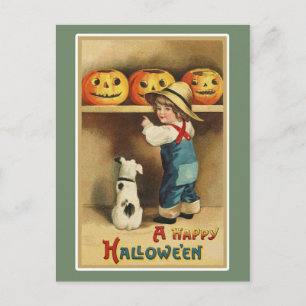 happy halloween vykort