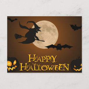 happy halloween vykort