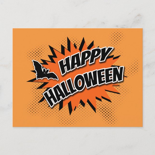 Happy halloween vykort (Framsida)