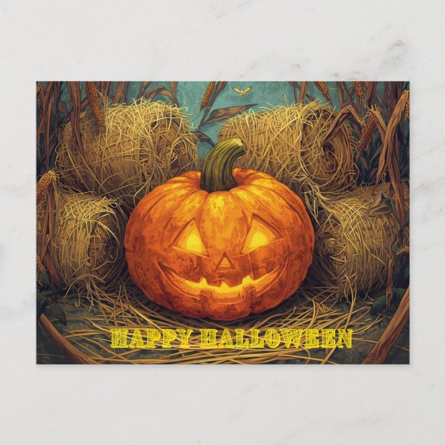 Happy Halloween Vykort (Framsida)
