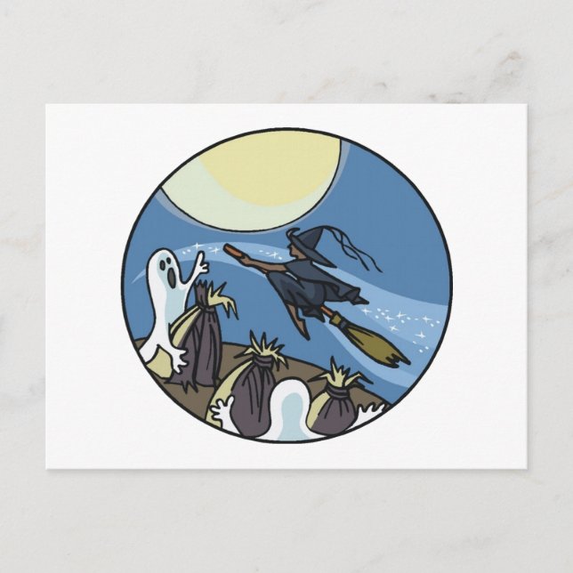 Happy halloween vykort (Framsida)