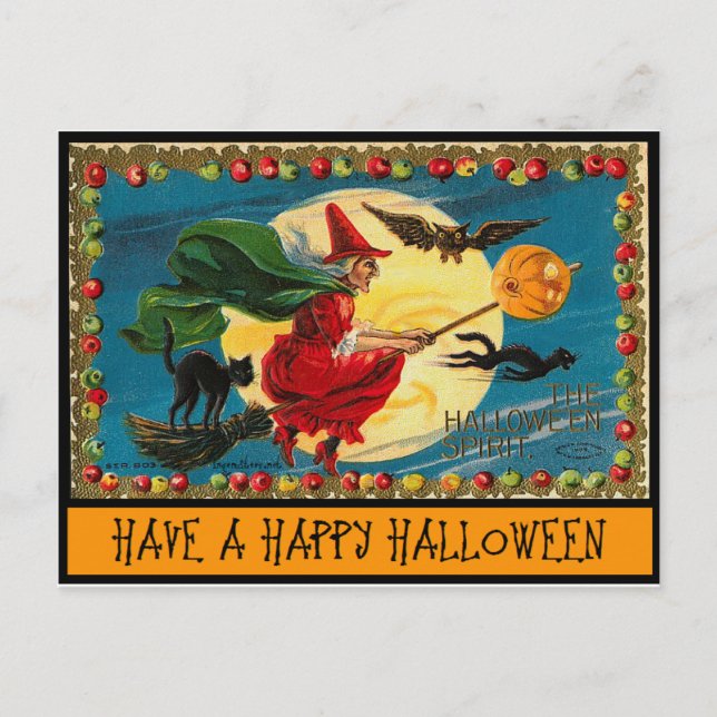 happy halloween vykort (Framsida)