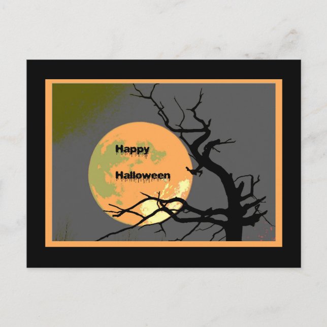 happy halloween vykort (Framsida)