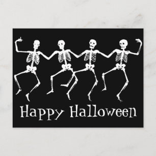Happy halloween vykort med Dancing Skeletons