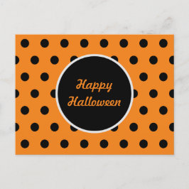 Happy halloween-vykort (Orange och svart) Helg Vykort