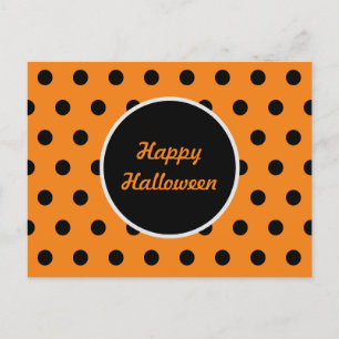 Happy halloween-vykort (Orange och svart) Helg Vykort