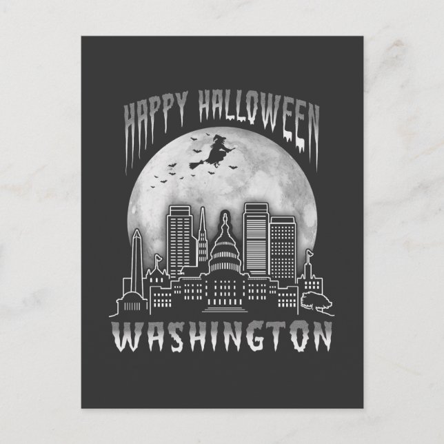 Happy halloween Washington DC Vykort (Framsida)