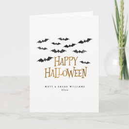 Happy halloween Watercolor Fladdermus Kort