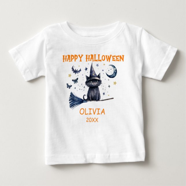 Happy halloween Watercolor T Shirt (Framsida)