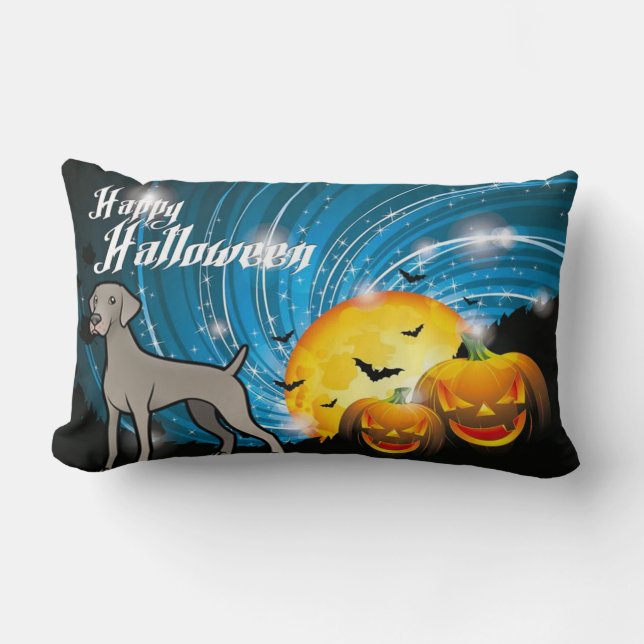 Happy halloween Weimaraner Lumbarkudde (Framsida)
