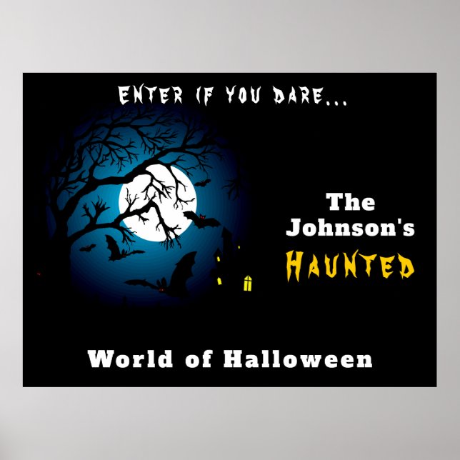 Happy Halloween | Welcome to Scary Haunted House Poster (Framsidan)