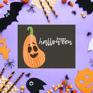 Happy halloween Whimsical Pumpkin Helg Vykort