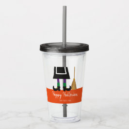 Happy halloween Witch Ben & Broom Personlig Take Away Mugg