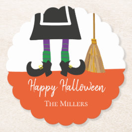 Happy halloween Witch Ben & Broom Personlig Underlägg Papper