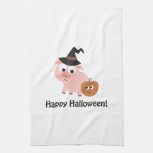 happy halloween! Witch Gris Kökshandduk