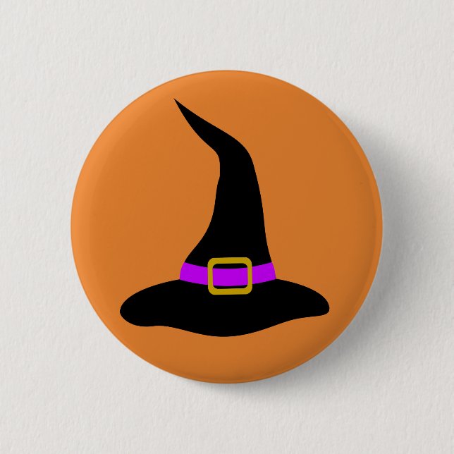 Happy halloween Witch Hat Knapp (Framsida)
