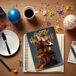 Happy halloween Witch hus Tack Kort