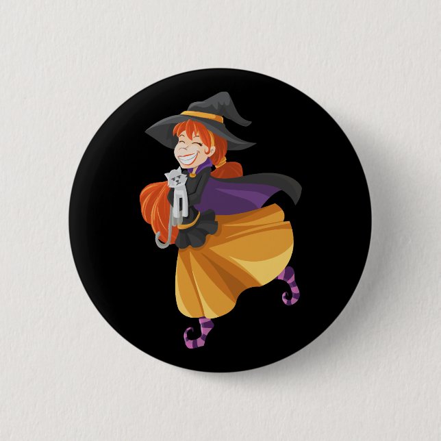 Happy halloween Witch Knapp (Framsida)