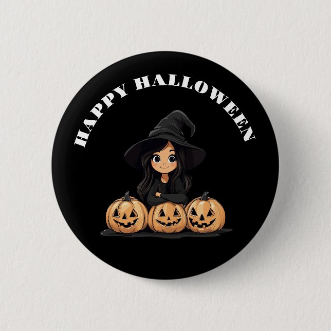 Happy halloween Witch Knapp (Framsida)
