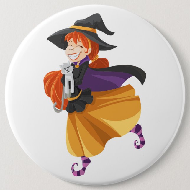 ’HAPPY HALLOWEEN’ WITCH KNAPP (Framsida)