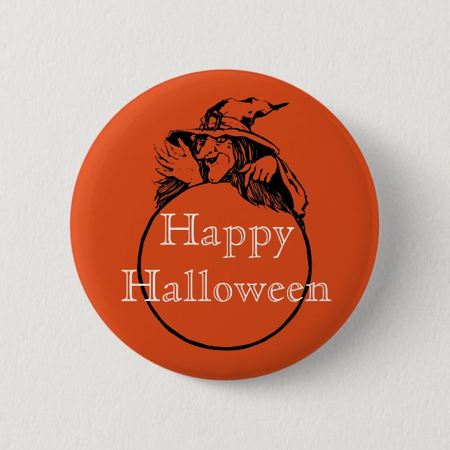 Happy halloween Witch Knapp (Framsida)