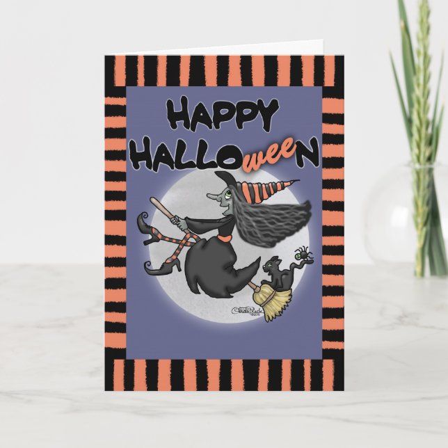 Happy halloween Witch Kort (Framsida)