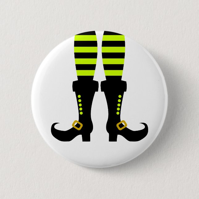 Happy halloween Witch Leg Knapp (Framsida)