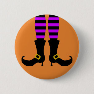 Happy halloween Witch Leg Knapp