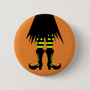 Happy halloween Witch Leg Knapp