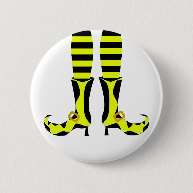 Happy halloween Witch Leg Knapp (Framsida)