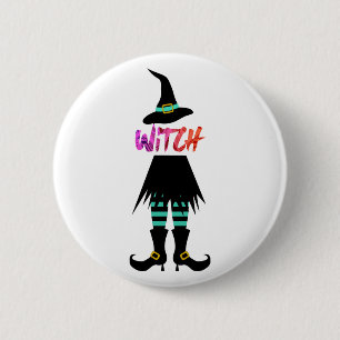 Happy halloween Witch Leg Knapp