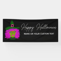 Happy halloween Witch Modern Script Personlig