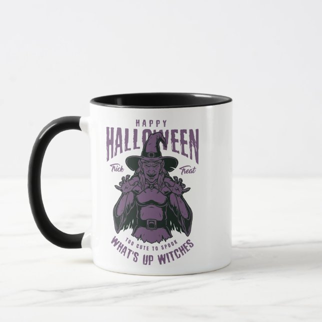 Happy halloween Witch Mugg - "What's Up Witches" (Vänster)